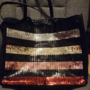 Large Victoria's Secret Sequined Logo Bag